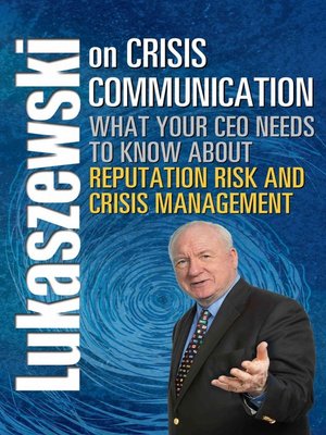 cover image of Lukaszewski on Crisis Communication